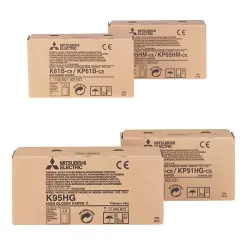 Mitsubishi Origineel zwart-wit papier | Speciaal papier, K 61 B/KP61B-CE | scheurvast, documentbestendig, voor Printer: 60 E, 61 E, 65 E, 66 E, 68 E, 67 E, 90 E, 91 E, 93 DW / 180 beelden/rol | 110 mm | 21 m